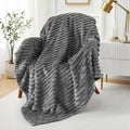 Striped Fleece Throw Blanket