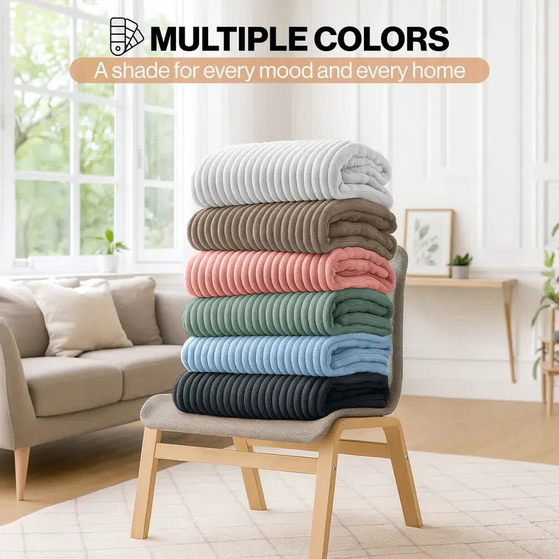 Striped Fleece Throw Blanket