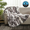 Faux Rabbit Fur Bubble Throw Blanket